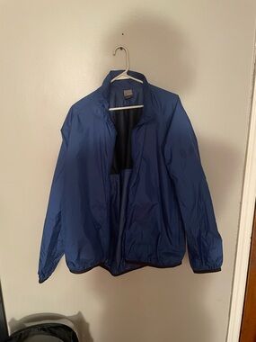 Men's Lightweight Blue Windbreaker Jacket